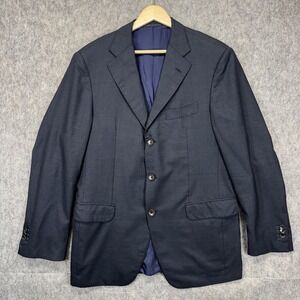 Sid Mashburn Suit Jacket Men's 40R Blue Wool Made in Italy